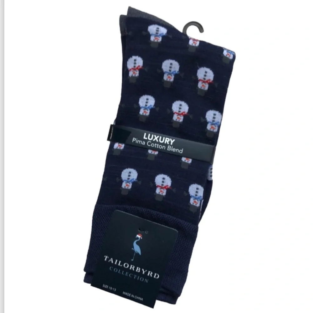 Tailorbyrd Men’s Snowman Holiday Dress Socks
